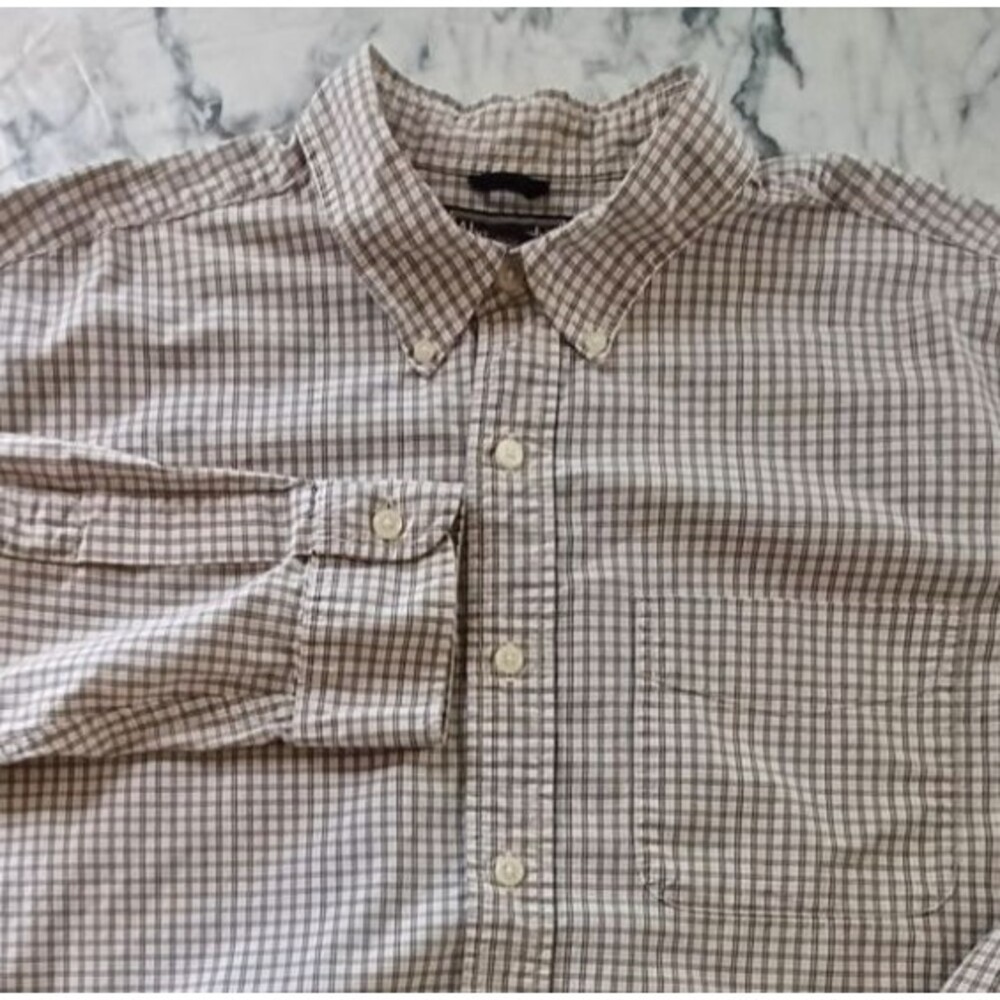 Abercrombie Fitch Shirt‎ Button Down Men Large 100% Cotton Preppy Classic Office